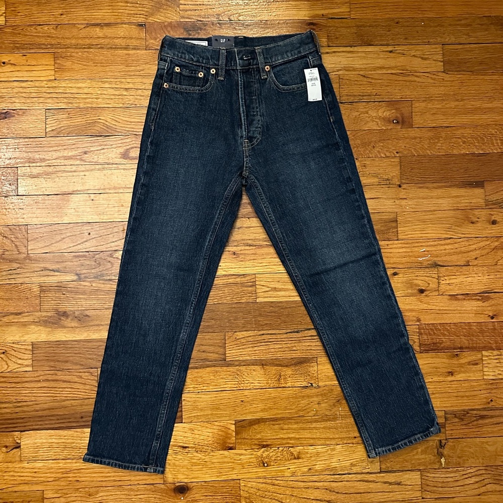 NWT Gap jeans — petite high rise, cheeky straight leg